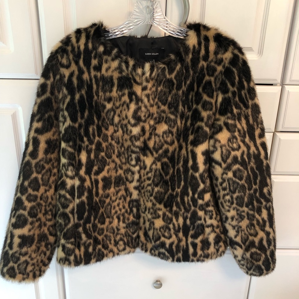 NWT Karen Millen Leopard print coat